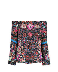 Etro Off The Shoulder Printed Blouse