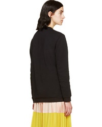 Peter Pilotto Black Robe Embroideries Sweatshirt