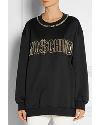 Moschino Chain Embellished Jersey Sweatshirt