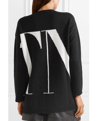 Valentino Oversized Intarsia Cashmere Sweater