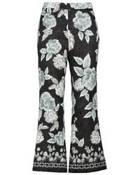 St. John Collection Textured Floral Print Capri Pants