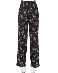 MSGM Floral Printed Techno Jersey Pants
