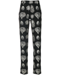 Alexander McQueen Peacock Feather Printed Trousers