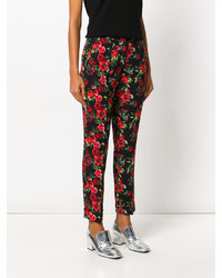 Dolce & Gabbana Rose Print Cropped Trousers