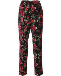 Dolce & Gabbana Rose Print Cropped Trousers