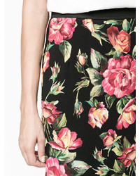 Dolce & Gabbana Floral Print Pencil Skirt