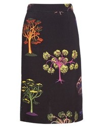 Stella McCartney Lorna Psychedelic Garden Print Pencil Skirt