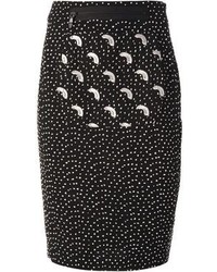 Opening Ceremony Speckle Print Embroidered Pencil Skirt