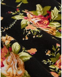 Reclaimed Vintage Floral Pocket Square In Black