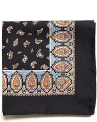 Black Brown 1826 Pine Tapestry Pocket Square