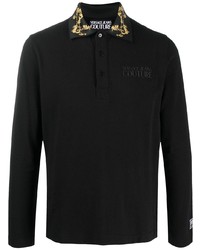 VERSACE JEANS COUTURE Baroque Print Panelled Polo Shirt