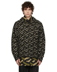 Versace La Greca Brushed Wool Jacquard Sweater