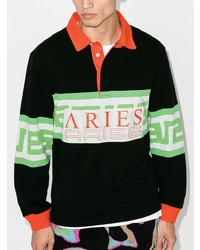 Aries Meandros Cotton Polo Shirt