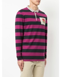 Kent & Curwen Striped Longlseeved Polo Shirt