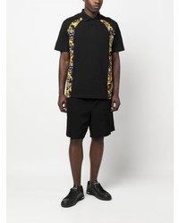 VERSACE JEANS COUTURE Barocco Print Short Sleeve Polo Shirt