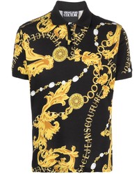 VERSACE JEANS COUTURE Baroque Pattern Polo Shirt