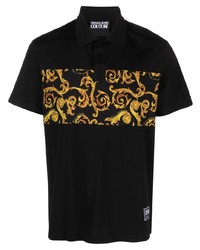 VERSACE JEANS COUTURE Baroque Print Detail Polo Shirt