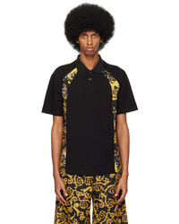 VERSACE JEANS COUTURE Black Baroque Polo