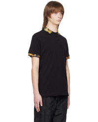 VERSACE JEANS COUTURE Black Couture Polo