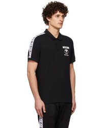 Moschino Black Double Question Polo