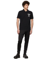 Moschino Black Double Question Polo