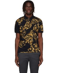 VERSACE JEANS COUTURE Black Garland Polo