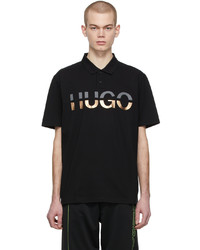 Hugo Black Logo Polo