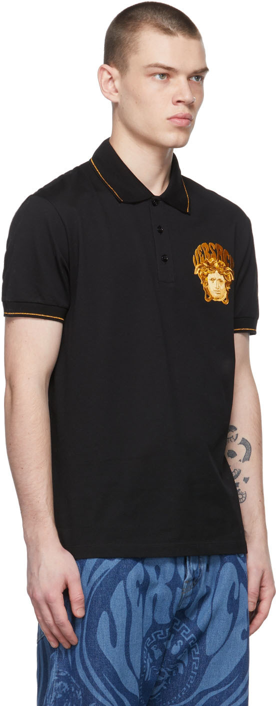 Versace Black Medusa Polo, $775 | SSENSE | Lookastic