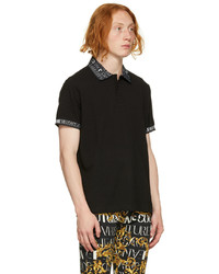 VERSACE JEANS COUTURE Black Print Polo