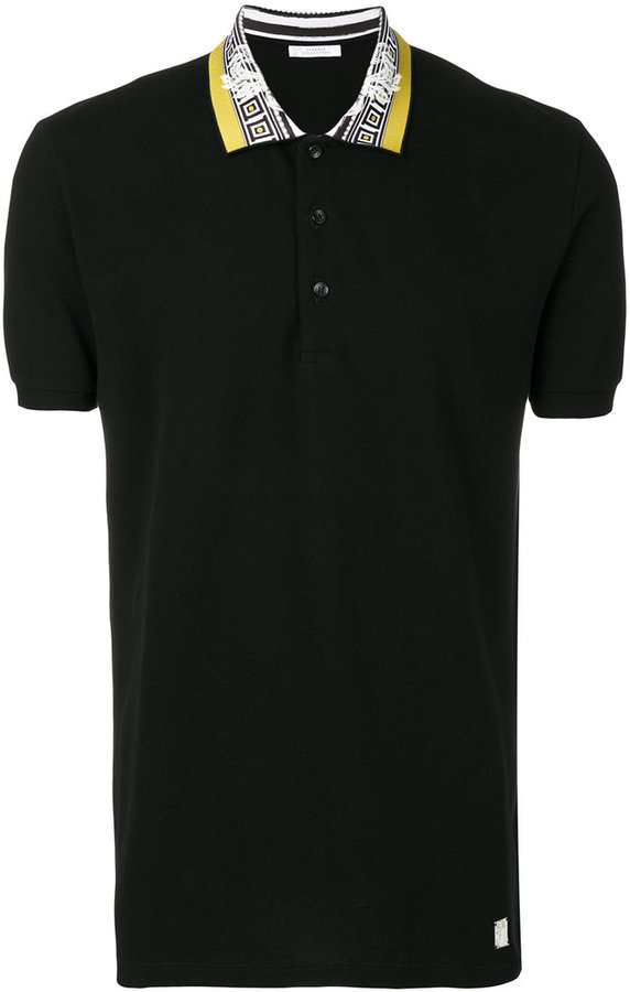 versace collection black polo shirt