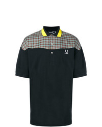 Raf Simons X Fred Perry Colourblock Plaid Polo Shirt