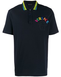 Versace Embroidered Logo Polo T Shirt