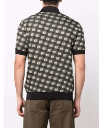 Prada Geometric Pattern Polo Shirt