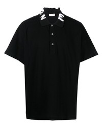 Alexander McQueen Graffiti Logo Collar Polo Shirt
