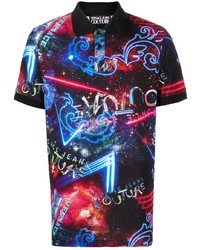 VERSACE JEANS COUTURE Graphic Logo Print Polo Shirt