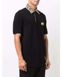 Dolce & Gabbana Leopard Print Polo Shirt