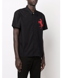 Ferrari Logo Patch Short Sleeved Polo Shirt