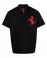 Ferrari Logo Patch Short Sleeved Polo Shirt
