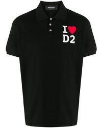 DSQUARED2 Logo Print Cotton Polo Shirt