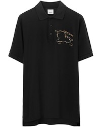 Burberry Logo Print Cotton Polo Shirt