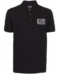 Ea7 Emporio Armani Logo Print Polo Shirt