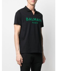 Balmain Logo Printed Polo Shirt