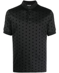 Giorgio Armani Monogram Patterned Shortsleeved Polo Shirt