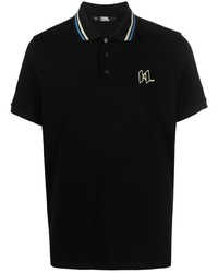 Karl Lagerfeld Monogram Short Sleeve Polo Shirt