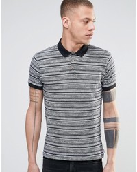 Bellfield Polo Shirt With All Over Geo Tribal Print