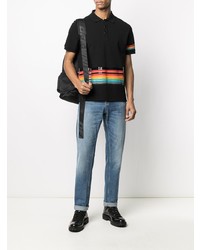 Just Cavalli Rainbow Striped Polo Shirt
