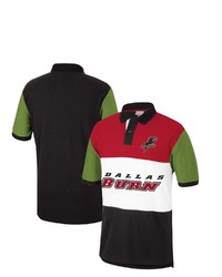 Mitchell & Ness Red Dallas Burn Since 96 Color Blocked Polo