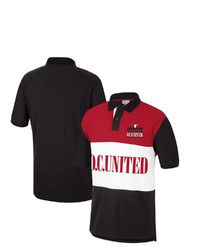 Mitchell & Ness Red Dc United Since 96 Color Blocked Polo