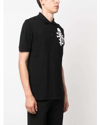 Philipp Plein Skull Bones Piqu Polo Shirt