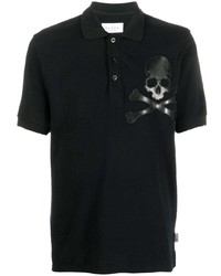 Philipp Plein Skull Patch Cotton Polo Shirt